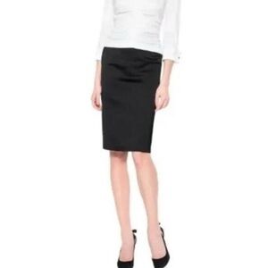 Tadashi Collection sz 4 pencil skirt Black Satin Back Zipper